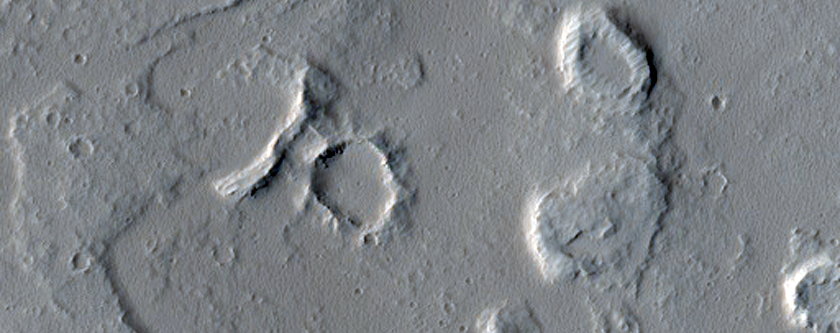 Cratered Cones South of Ascraeus Mons