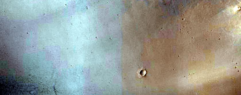 Dunes and Dark Material in Crater in Mariner 9 DAS 9449589