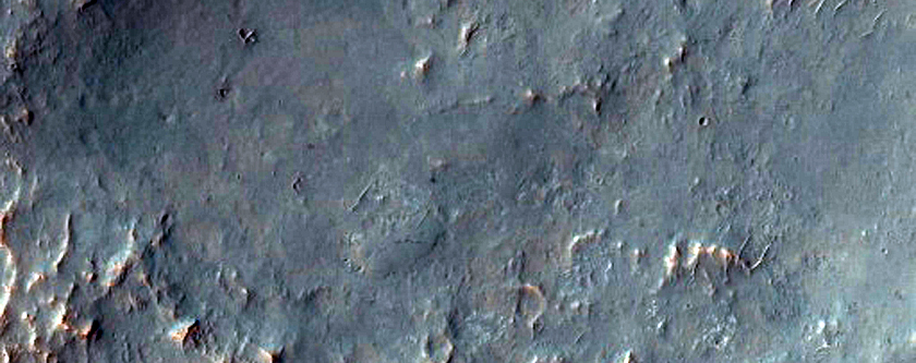 Rocky Flow Margin of Ejecta from Large Crater
