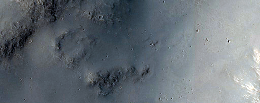 Outer Rim Region of Large Impact Crater