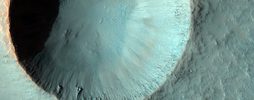 Well-Preserved Impact Crater Near Meroe Patera