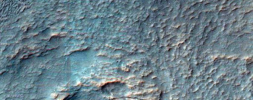 Gullies in Crater Northwest of Hellas Planitia