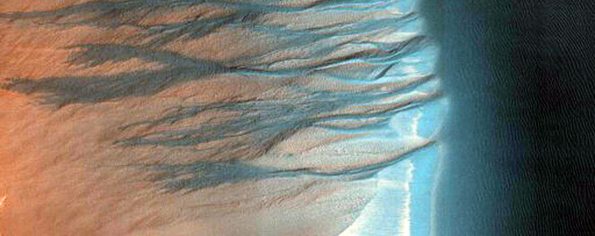 Active Dune Gullies in Kaiser Crater
