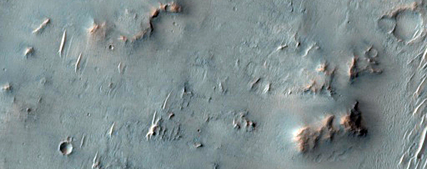 Crater Floor in CTX Image
