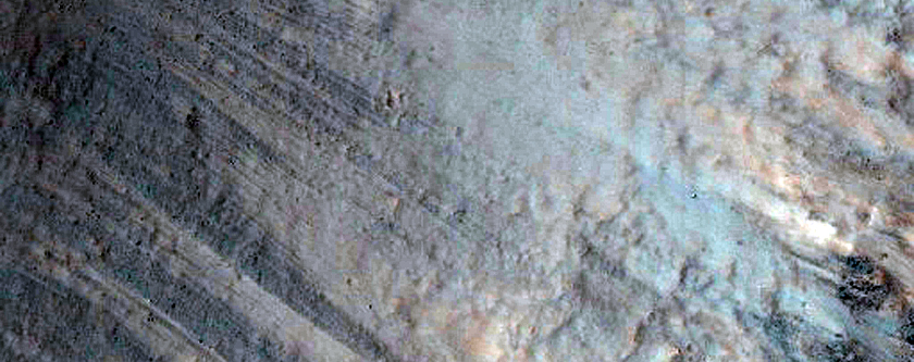 Steep Rocky Slopes of Impact Crater