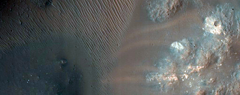Impact Crater in Huygens Crater