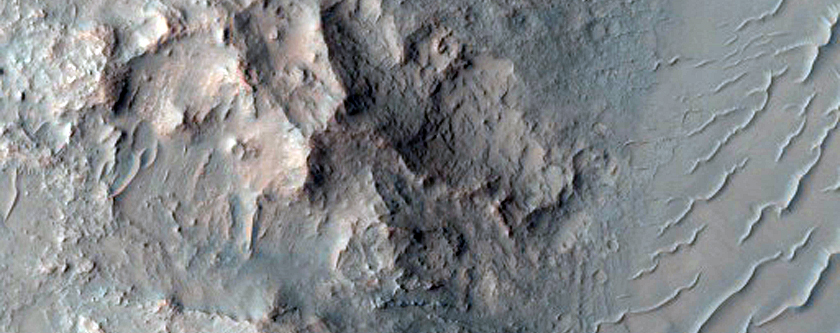 Impact Crater Exposing Bedrock in Margaritifer Terra