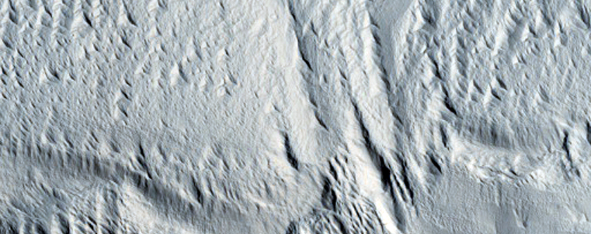 Landforms in Northern Lycus Sulci