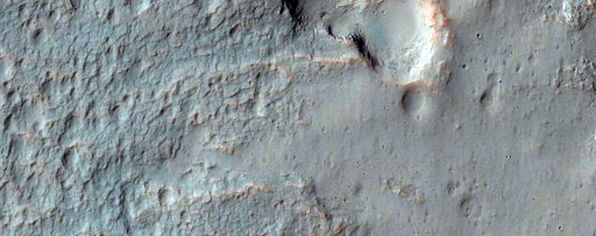Valleys and Fans in Crater in Terra Cimmeria