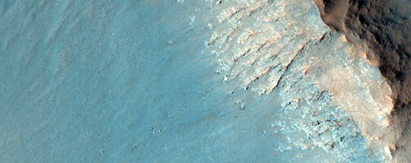 Monitor Slopes of Crater North of Jezero Crater