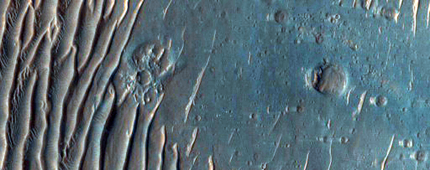 Contact between Landslide and Blocky Deposit in Northern Melas Chasma