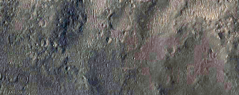 Layers in Crater Deposit in Western Arabia Region