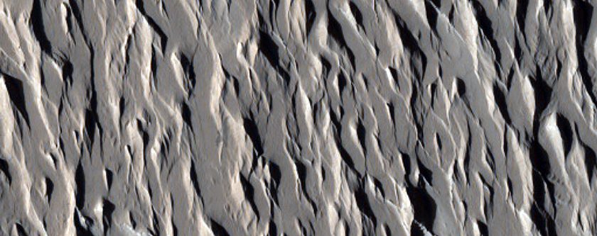 Scarp along Medusae Fossae Formation