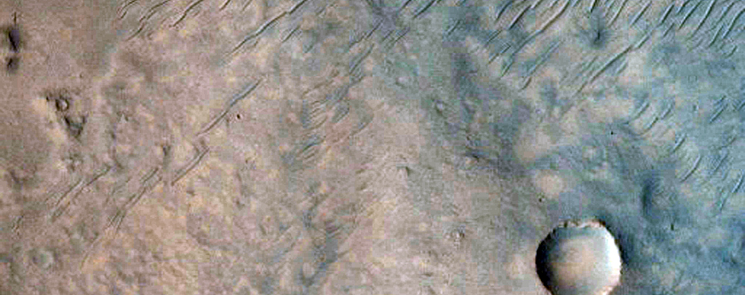 Crater in Isidis Planitia