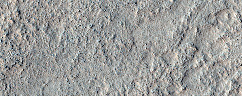 Rocky Deposits on Floor of Le Verrier Crater