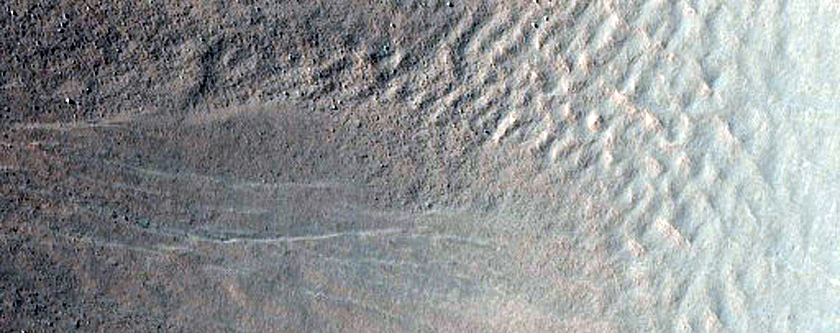 Gullies on Central Peak Material in Liu Hsin Crater