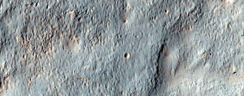 Valley Network Inside Noachis Terra Crater