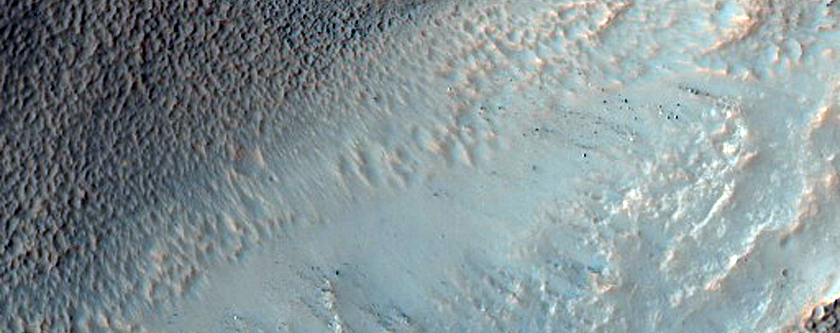 Olivine-Rich Crater Wall in Terra Sirenum