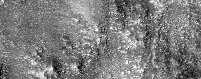 Flow Structure Emanating from Southern Rim of Hale Crater