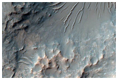 Layers in Crater Deposit in Terra Sabaea
