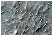 Ridged Bedrock in Center of Crater in Terra Sabaea