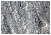 Lobes of Ejecta of Northern Mid-Latitude Crater