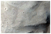 Channel Network on the Southern Wall of Sklodowska Crater