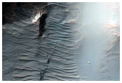 Layers in a Valley East of Terby Crater