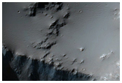Landslide on Wall of Crater in Noachis Terra
