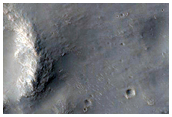 Trough Intersecting Crater Rim