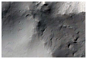 Layers in Crater Wall in Daedalia Planum