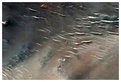 Isolated Ridge Crossing Topography South of Syrtis Major Planum