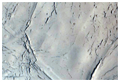 Cracks on Northern Mid-Latitude Crater Floor