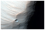 Central Peak of Elongated Crater