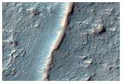 Ridges on Floor of Crater East of Huygens Crater