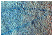 Dust Devil Tracks around Mound in Arcadia Planitia