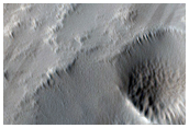 Landforms on Flank of Hecates Tholus
