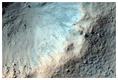 Monitor Slopes of Fresh Crater