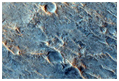 Terrng i Acidalia Planitia mrkt av flertalet nedslagskratrar