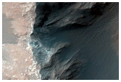 Monitor Low Albedo Slopes along Coprates Chasma Ridge