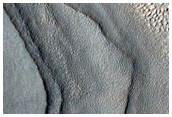 Layers in Crater Deposit in Deuteronilus Mensae