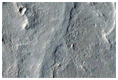Curved and Branching Ridge in CTX Image 