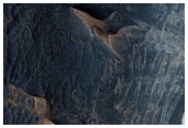 Mass Wasting on Steepest North Polar Scarp