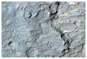 Fans in Crater in CTX Image