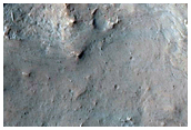 Contact between Ejecta and Rocky Crater Fill