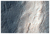 Breached Rim of South Mid-Latitude Crater and Fan-Shaped Landform