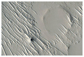 Convergent Branched Ridges in CTX Image
