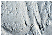 Landforms in Northern Lycus Sulci