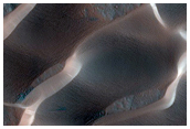 Dune Changes West of Meroe Patera