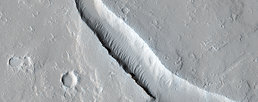 Lava Flow near the Base of Olympus Mons